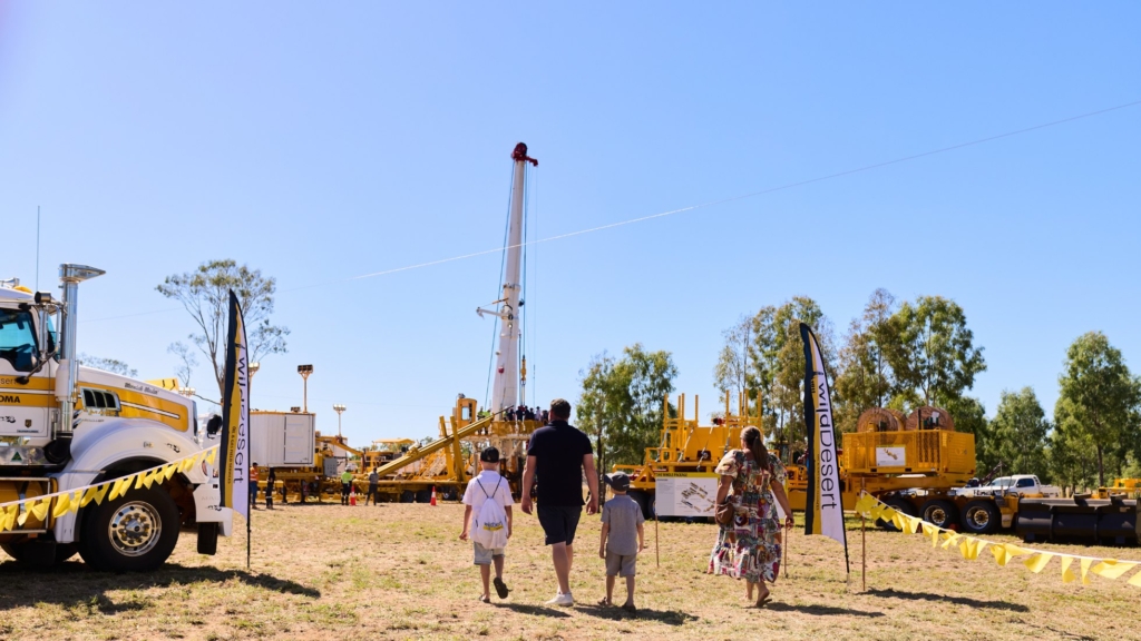 People walking around the World-First Hybrid Workover Rig Launch Event In Regional Queensland